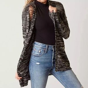 BKE Shredded Cardigan Sweater